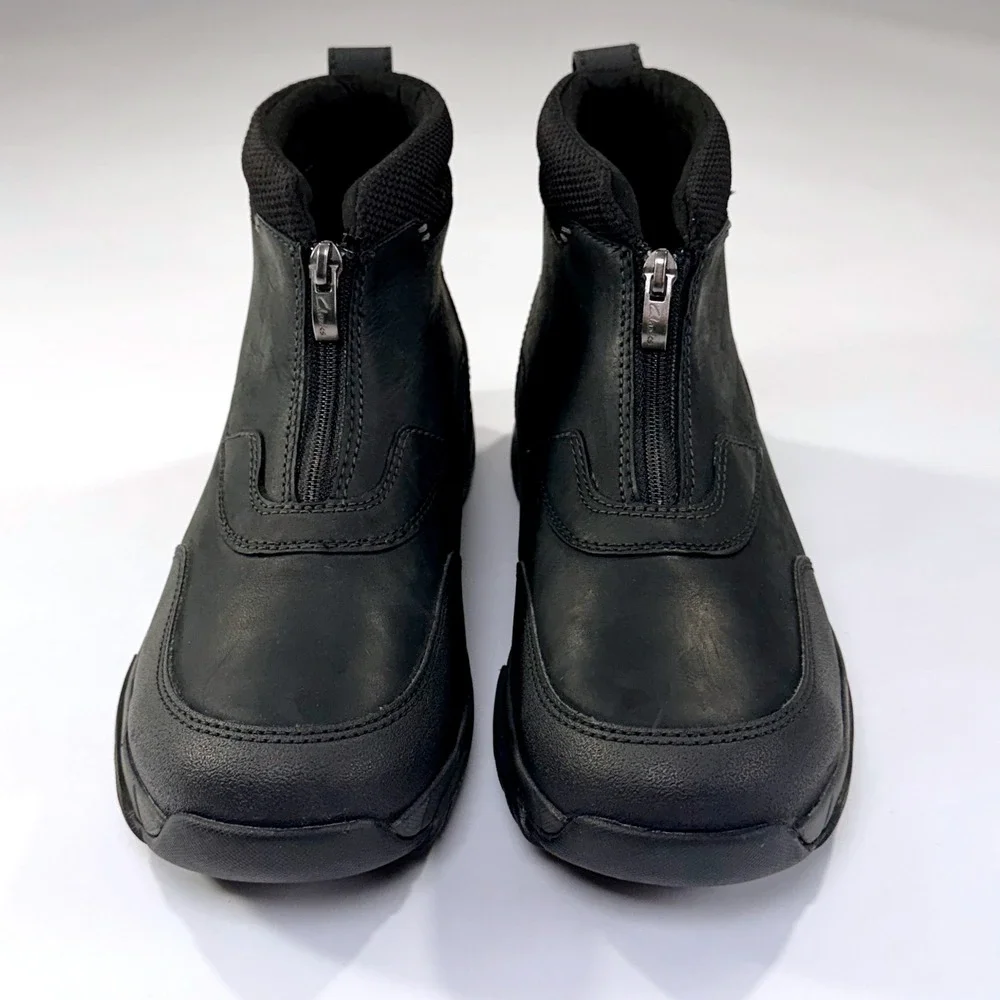Clarks Grove Zip ll Boots Mens 8W Black Leather Waterproof Ankle Outdoor Utility